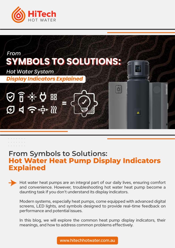 from symbols to solutions hot water heat pump