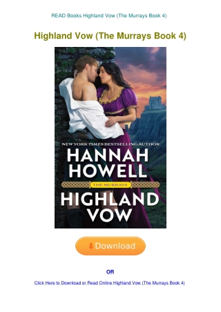 READ Books Highland Vow (The Murrays Book 4)