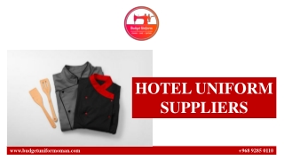 HOTEL UNIFORM SUPPLIERS