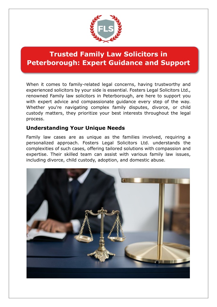 trusted family law solicitors in peterborough