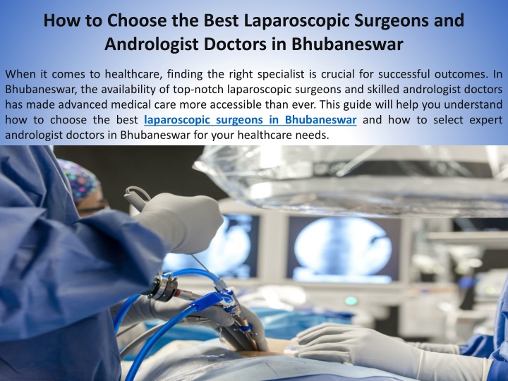 how to choose the best laparoscopic surgeons