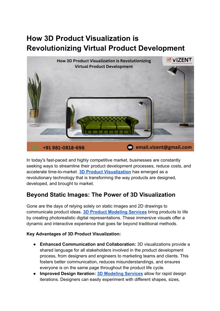 how 3d product visualization is revolutionizing