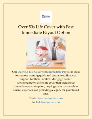 over 50s life cover with fast immediate payout