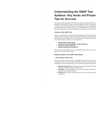 snap test syllabus - Google Docs