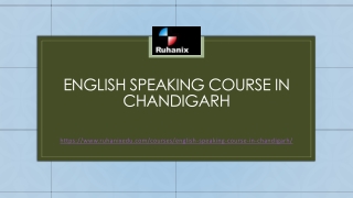 English Speaking Course in Chandigarh