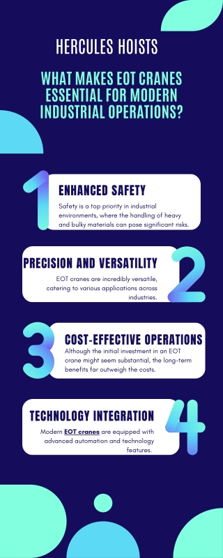 What Makes EOT Cranes Essential for Modern Industrial Operations?