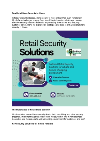 Top Retail Store Security in Illinois.