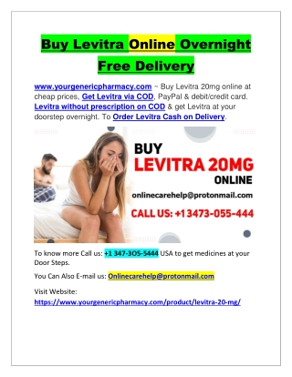 Buy Levitra Online Overnight Free Delivery