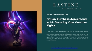 Option Purchase Agreements in LA: Securing Your Creative Rights