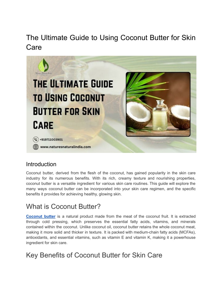 the ultimate guide to using coconut butter