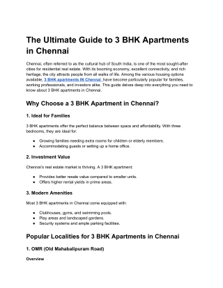 bhk apartment in chennai