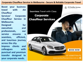 Corporate Chauffeur Service in Melbourne - Secure & Reliable Corporate Travel