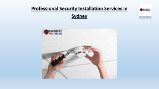 professional security installation services