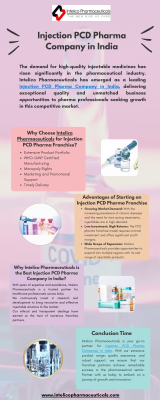 Injection PCD Pharma Company in India