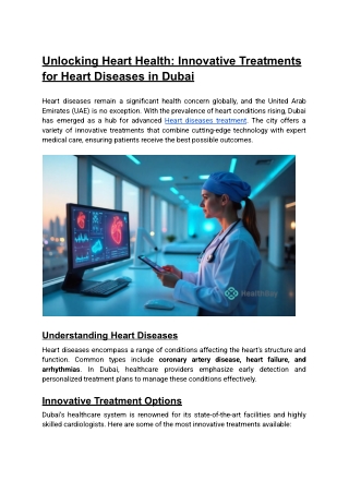 Unlocking Heart Health_ Innovative Treatments for Heart Diseases in Dubai