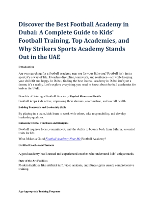 football coaching dubai