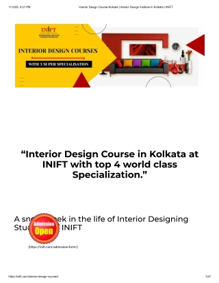 Interior Designing Courses In Kolkata