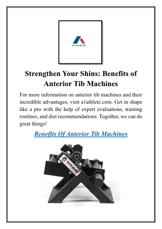 Strengthen Your Shins