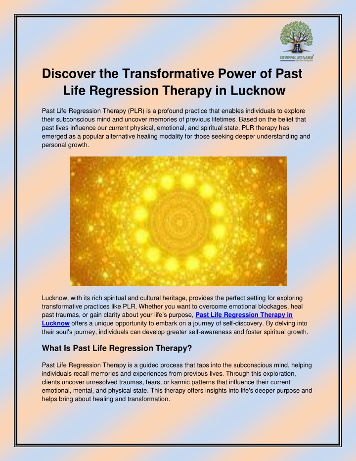 discover the transformative power of past life