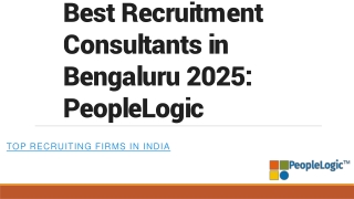 Best Recruitment Consultants in Bengaluru 2025