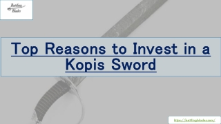 Top Reasons to Invest in a Kopis Sword