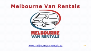 Commuter Van Hire Melbourne