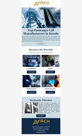 top passenger lift manufacturers in kerala