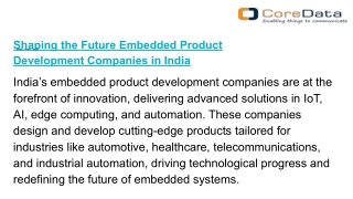 shaping the future embedded product development