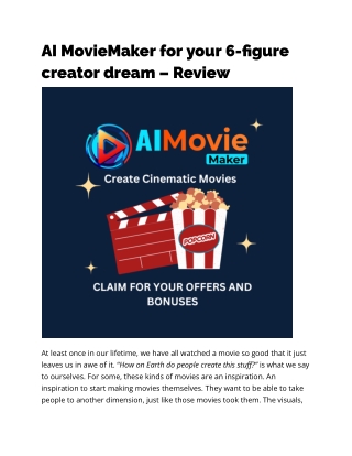 AI MovieMaker Review: The Future of Effortless Video Production