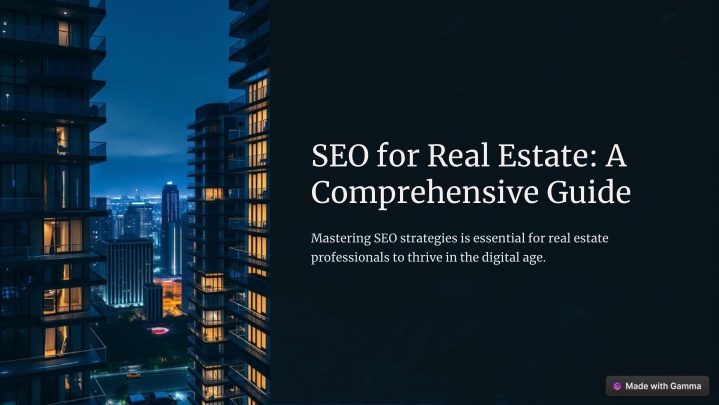 seo for real estate a comprehensive guide