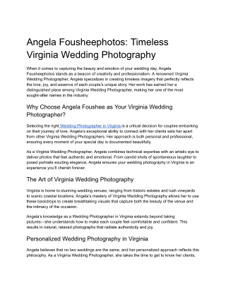 Virginia Luxury Wedding Photography - Angela Foushee Photos