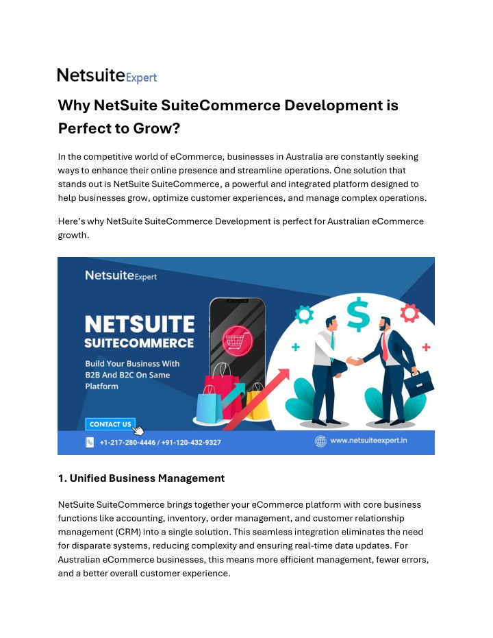 why netsuite suitecommerce development is perfect