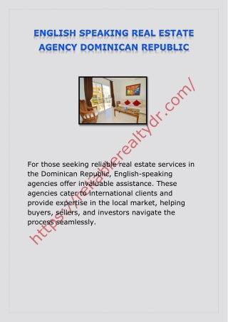 ENGLISH SPEAKING REAL ESTATE AGENCY DOMINICAN REPUBLIC