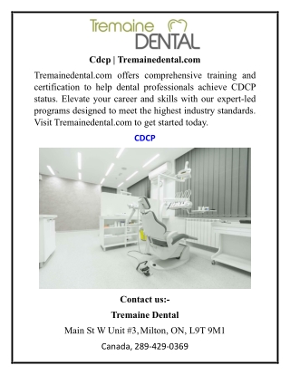 Cdcp  Tremainedental