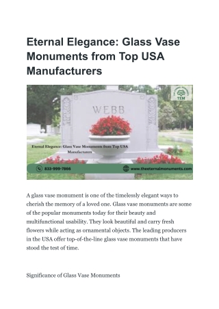 Eternal Elegance_ Glass Vase Monuments from Top USA Manufacturers (1)