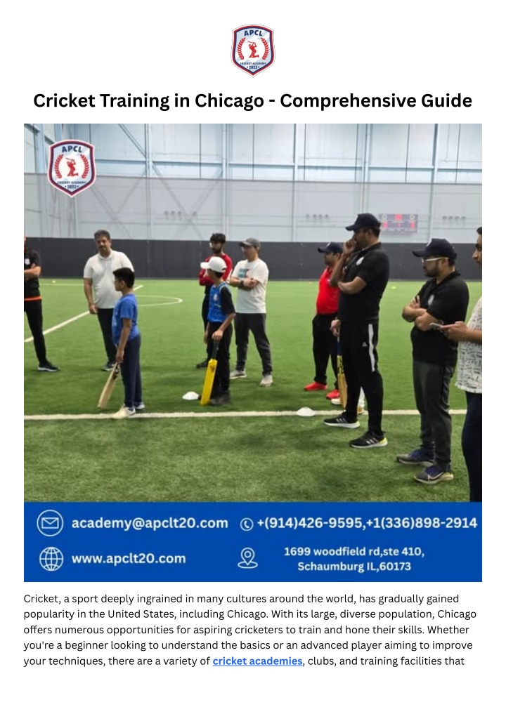 cricket training in chicago comprehensive guide