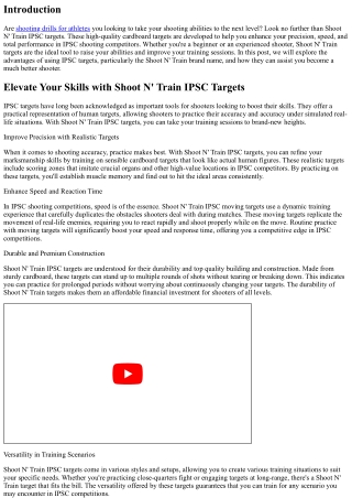 Raise Your Abilities with Shoot N' Train IPSC Targets
