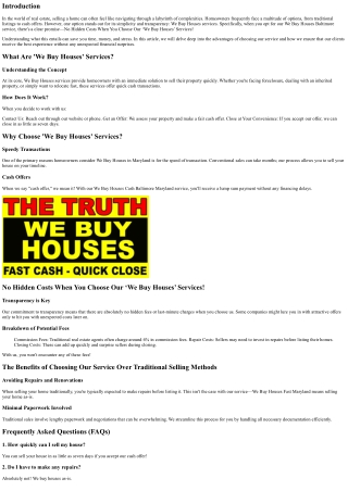 “No Hidden Costs When You Choose Our ‘We Buy Houses’ Services!”