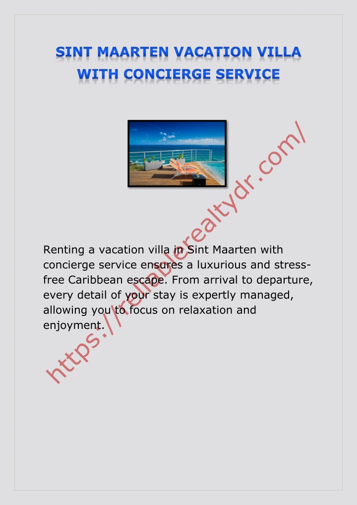 renting a vacation villa in sint maarten with