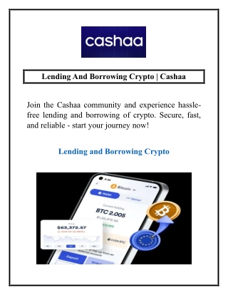 lending and borrowing crypto cashaa