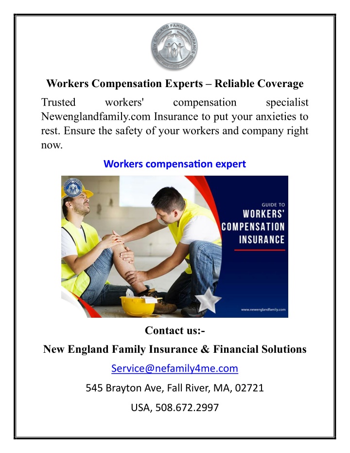 workers compensation experts reliable coverage