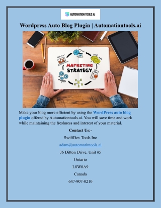 wordpress auto blog plugin automationtools ai