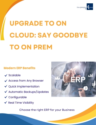 Upgrade to On CLoud: Say Goodbye to On Prem