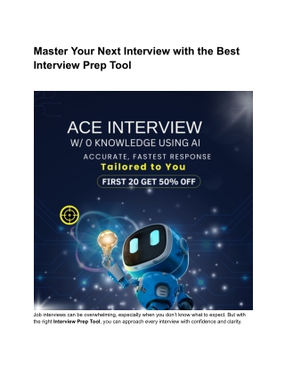 Master Your Next Interview with the Best Interview Prep Tool - Google Docs