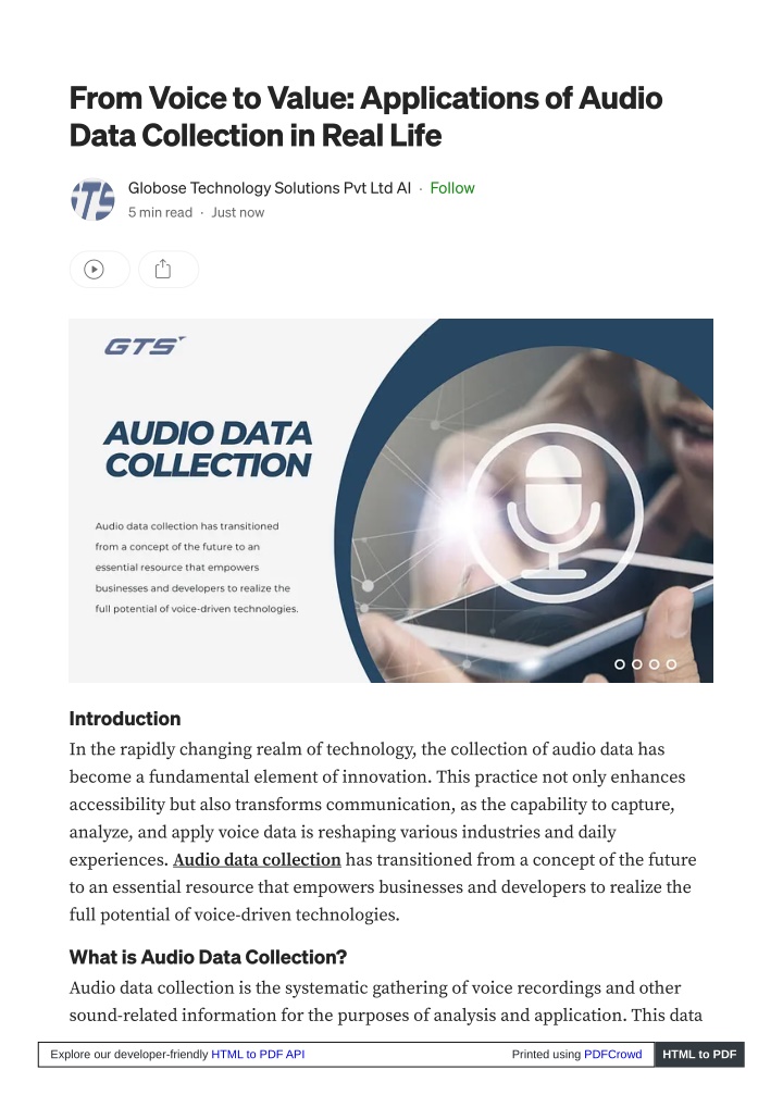 from voice to value applications of audio data