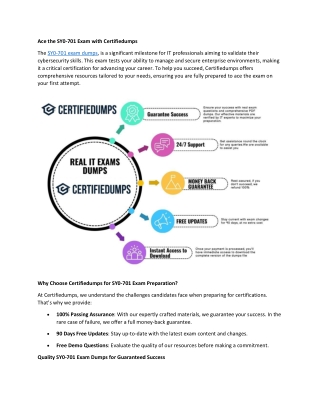 ace the sy0 701 exam with certifiedumps