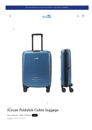 iCruze Foldable Cabin Luggage – Stylish & Travel-Ready for the UAE Explorer