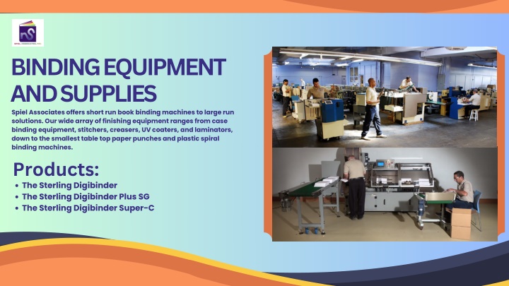 binding equipment and supplies spiel associates