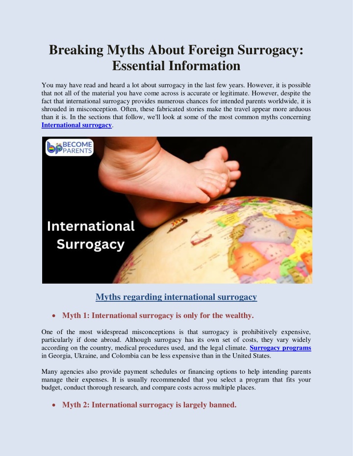 breaking myths about foreign surrogacy essential