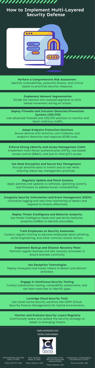 how to implement multi layered security defense